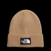 THE NORTH FACE BOX LOGO CUFFED BEANIE ALMOND BUTTER