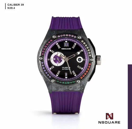 NSQUARE MULTICOLOURED SERIES AUTOMATIC WATCH - 44MM N39.4 BRIGHTENING PURPLE