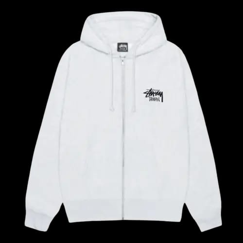 STUSSY DSM WORLD TOUR ZIP HOODIE GREY | AREA 02 — Asia's Premier