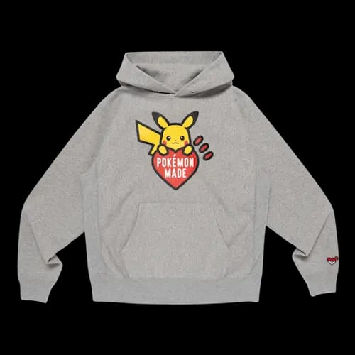 HUMAN MADE X POKEMON HEAVY WEIGHT HOODIE GRAY