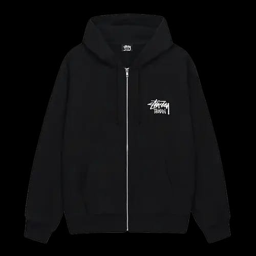STOCK TAIWAN ZIP HOODIE BLACK