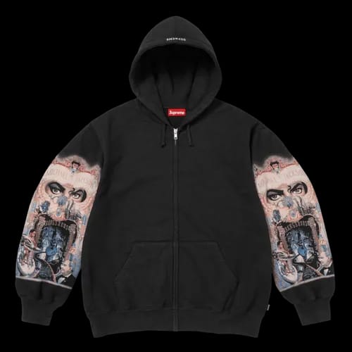 MICHAEL JACKSON DANGEROUS ZIP UP HOODED SWEATSHIRT BLACK | AREA 02