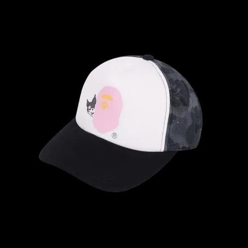 BAPE X SANRIO CHARACTERS KUROMI CAMO FULL ZIP HOODIE BLACK | AREA