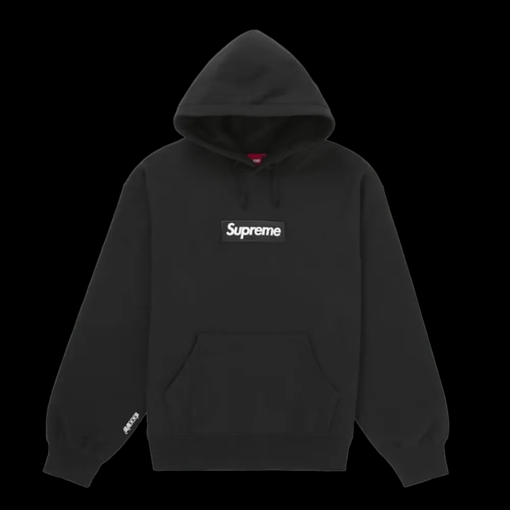 SUPREME BOX LOGO HOODED SWEATSHIRT (FW25) BLACK | AREA 02 — Asia's