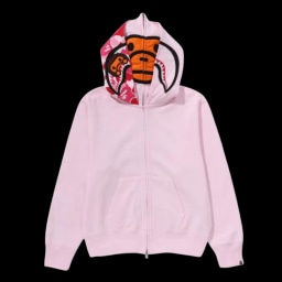 MILO SHARK FULL ZIP DOUBLE HOODIE (PINK FONT MILO) | AREA 02