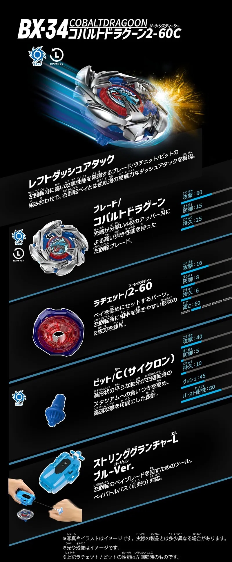 BEYBLADE X BX-34 SKY DRAGOON DELUXE SET LEFT SPIN | AREA 02